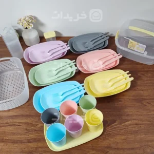 قیمت و خرید سبد پیک نیک 42 پارچه لیمون مدل پاستیلی