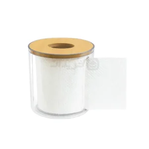 قیمت و خرید جای دستمال کاغذی مدل گرد اکرولیک درب بامبو