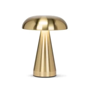 قیمت و خرید چراغ رومیزی شارژی لمسی فلزی طلایی طرح قارچی