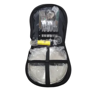 قیمت و خرید ست ظروف مسافرتی استیل کیف دار - 4 نفره