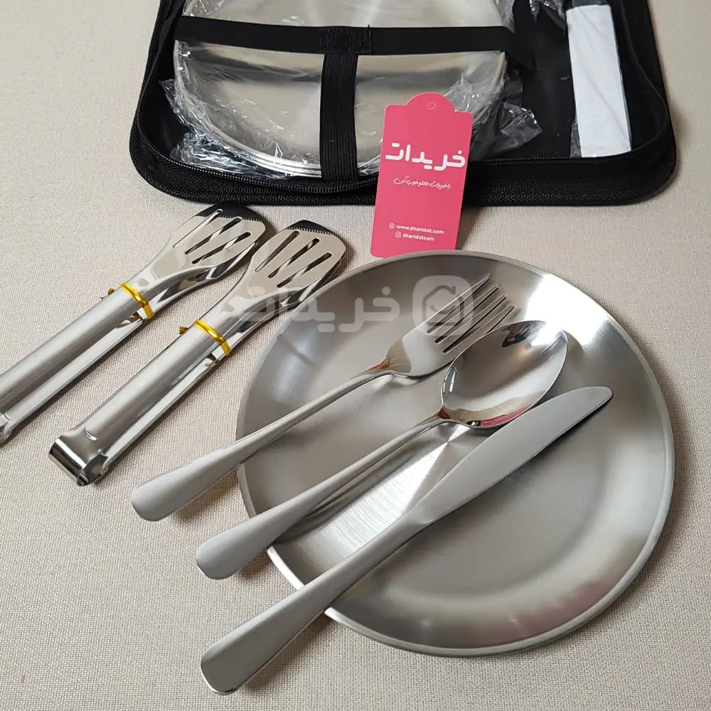Stainless-Steel-Camping-Crockery-Set-4-People-7 قیمت و خرید ست مسافرتی استیل 4 نفره