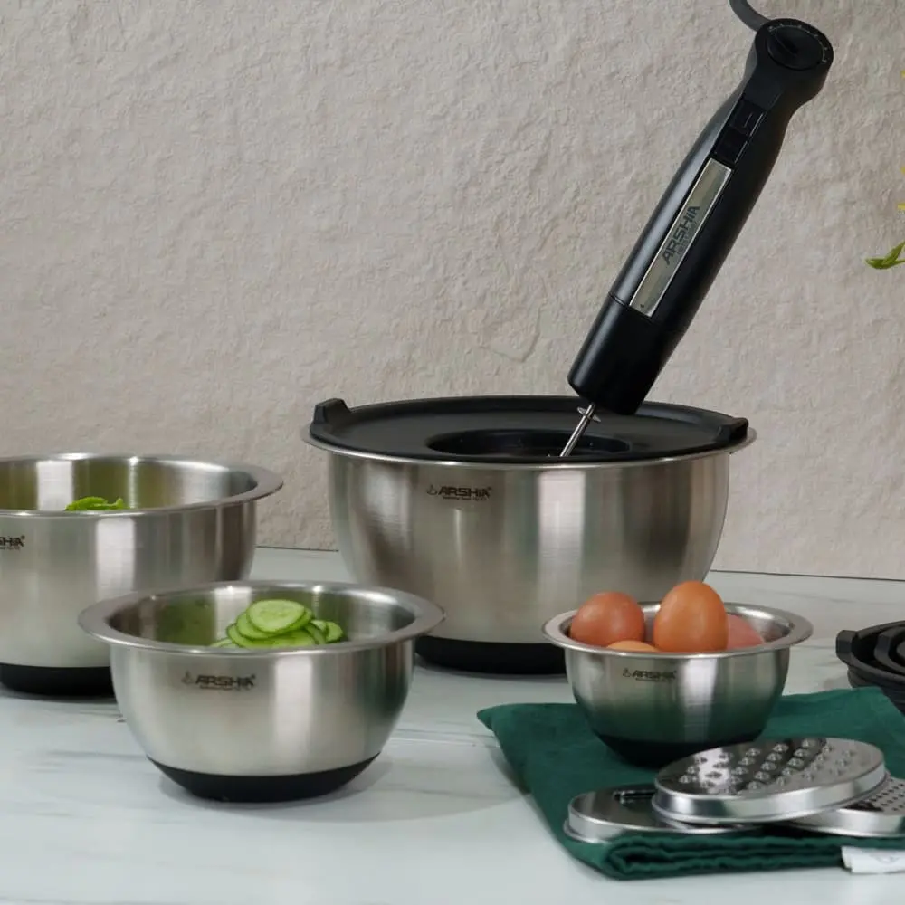 arshia-12pcs-multifunctional-stainless-steel-mixing-bowls-with-grater-mb278-3638-5 قیمت و خرید کاسه استیل عرشیا