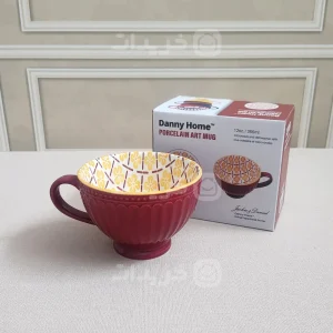 لته خوری دنی هوم رنگ زرشکی و زرد