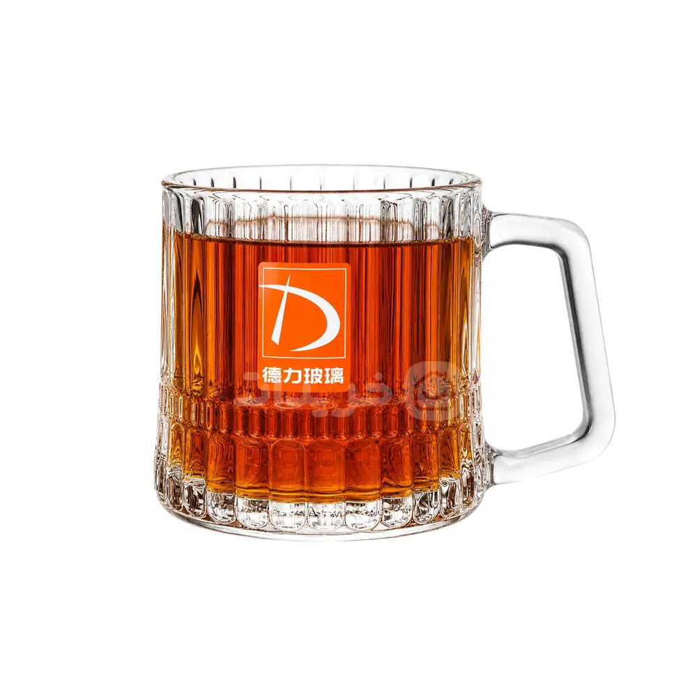 deli-glass-tz401-170a-4 قیمت و خرید لیوان دسته دار شیاردار دلی مدل Toroidal کد TZ401-170A